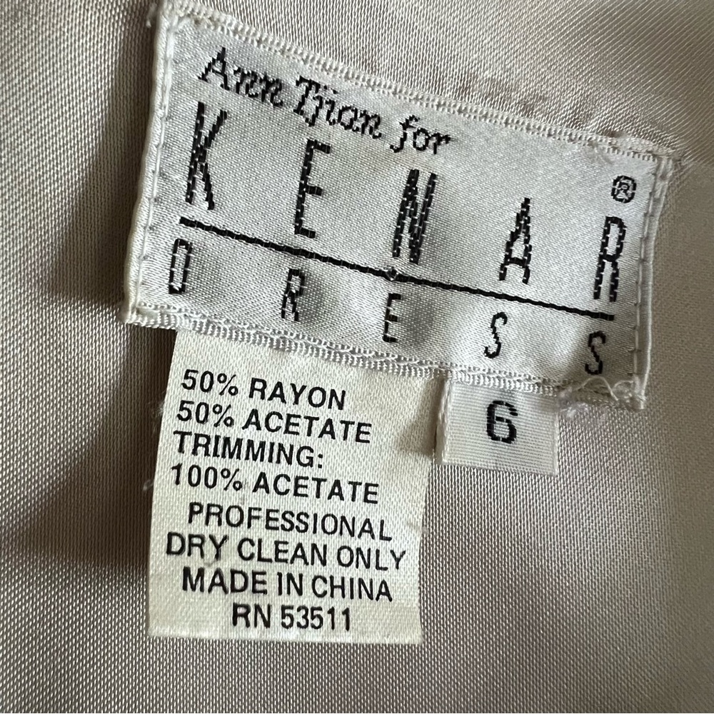 Vintage Ann Taylor for KENAR Structural Sleeveless Black Dot Maxi Dress, S - Picture 9 of 10